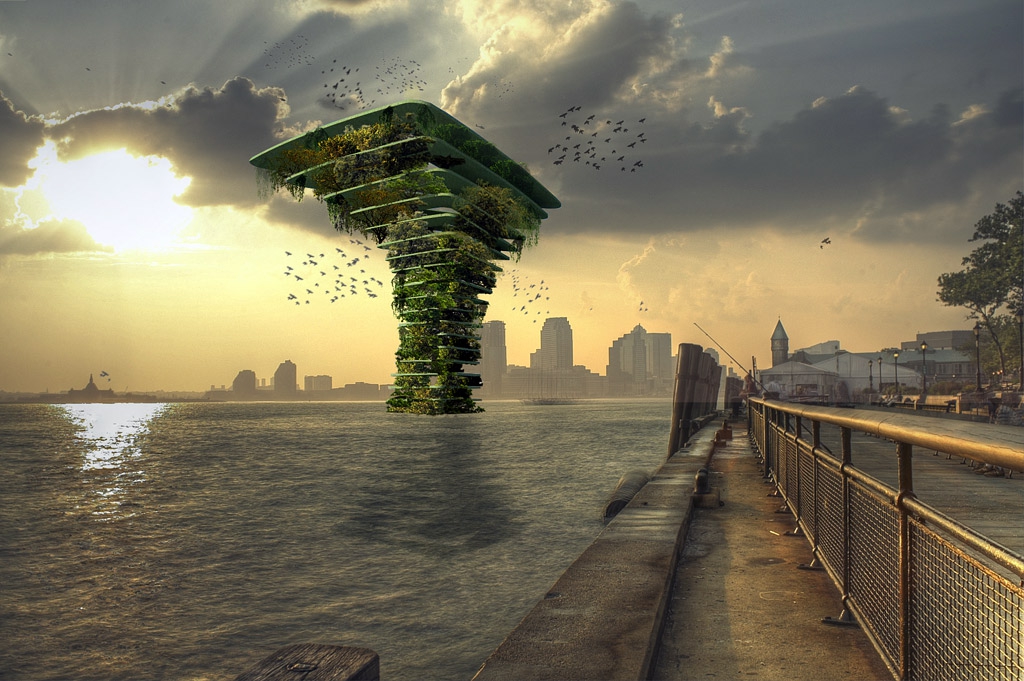 Голландские дизайнеры разработали проект "Плавающих деревьев"