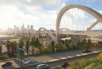 В гармонии с ландшафтом: Реконструкция старого моста в Лос-Анджелесе / Рис.: HNTB
